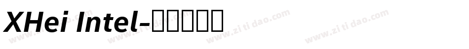 XHei Intel字体转换